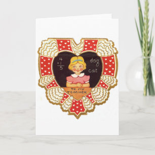 Cartes Pour Fêtes Annuelles Valentine vintage pour le professeur