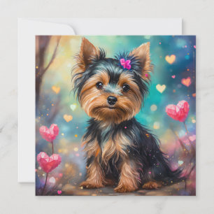 Cartes Pour Fêtes Annuelles Valentine Yorkie