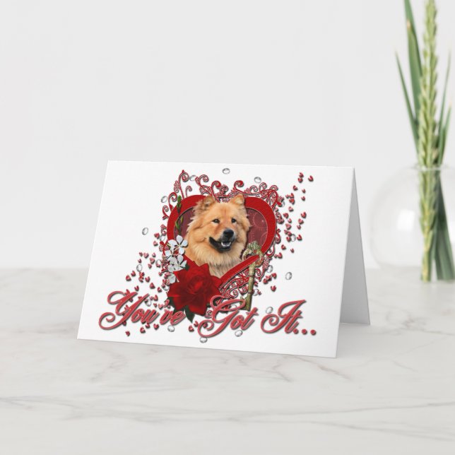 Cartes Pour Fêtes Annuelles Valentines - clé à mon coeur - bouffe de bouffe - (Devant)