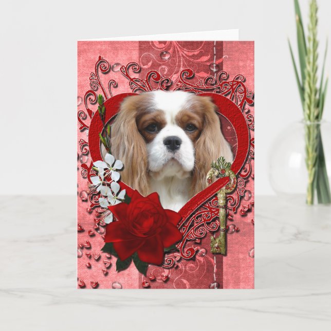 Cartes Pour Fêtes Annuelles Valentines - Clé de mon coeur - Cavalier - Lumière (Devant)