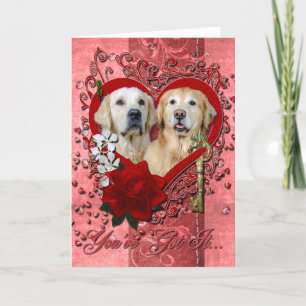 Cartes Pour Fêtes Annuelles Valentines - Clé de mon coeur - Goldens - Corona T