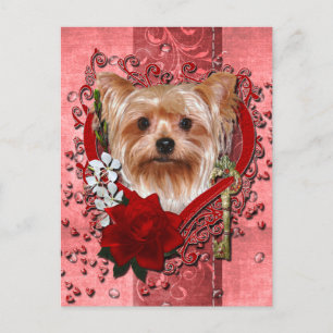 Cartes Pour Fêtes Annuelles Valentines - Clé de mon coeur - Yorkshire Terrier