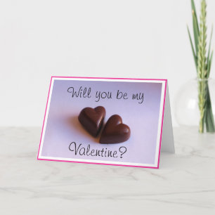 Cartes Pour Fêtes Annuelles Valentines Coeurs romantiques de chocolat n'import