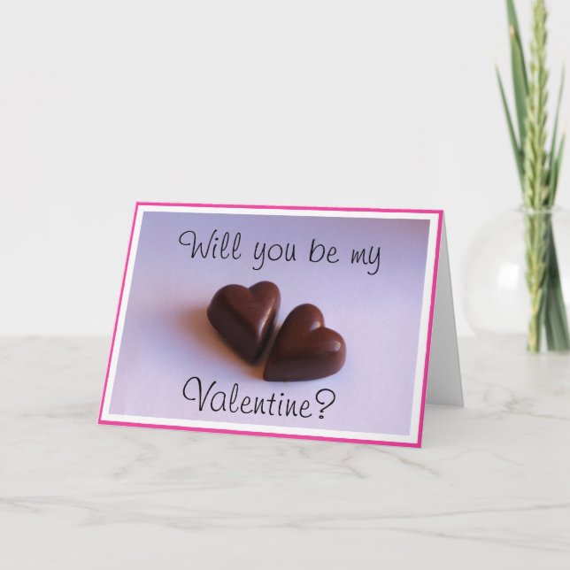 Cartes Pour Fêtes Annuelles Valentines Coeurs romantiques de chocolat n'import (Devant)