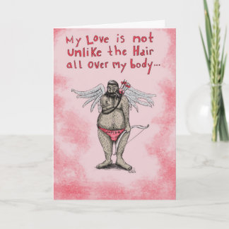 Cartes Pour Fêtes Annuelles Valentines cupides poilues