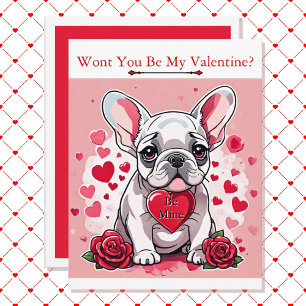 Cartes Pour Fêtes Annuelles Valentine's Day Cute Frenchy Ajouter le nom à l'am