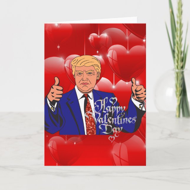 Cartes Pour Fêtes Annuelles valentines day donald trump (Devant)