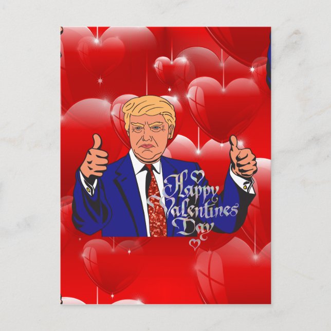 Cartes Pour Fêtes Annuelles valentines day donald trump (Devant)