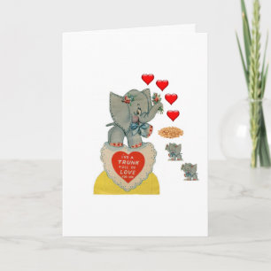 Cartes Pour Fêtes Annuelles Valentine's Day Greeting Card Elephant