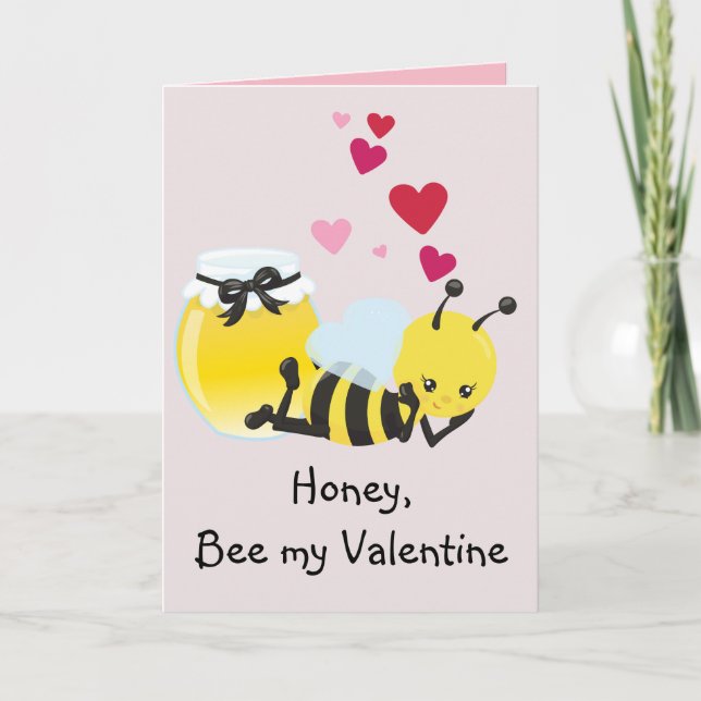 Cartes Pour Fêtes Annuelles Valentine's Day Honey Bee My Cute Greeting card (Devant)