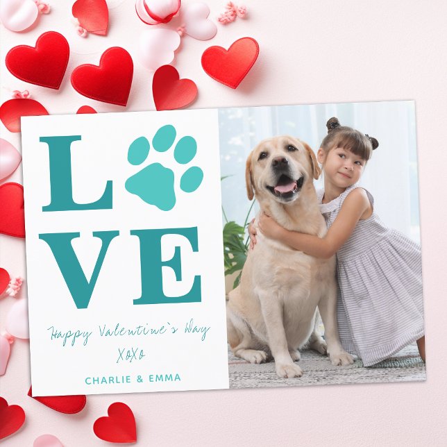 Cartes Pour Fêtes Annuelles Valentines Day Love Animaux de compagnie Chien Chi (Créateur téléchargé)
