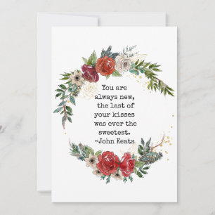 Cartes Pour Fêtes Annuelles Valentines Day Love Citation Floral