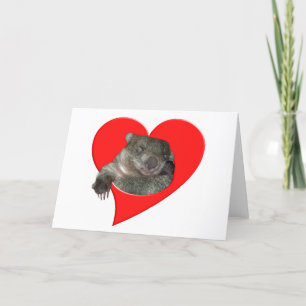 Cartes Pour Fêtes Annuelles Valentine's Day Toxits, Wombat Love !