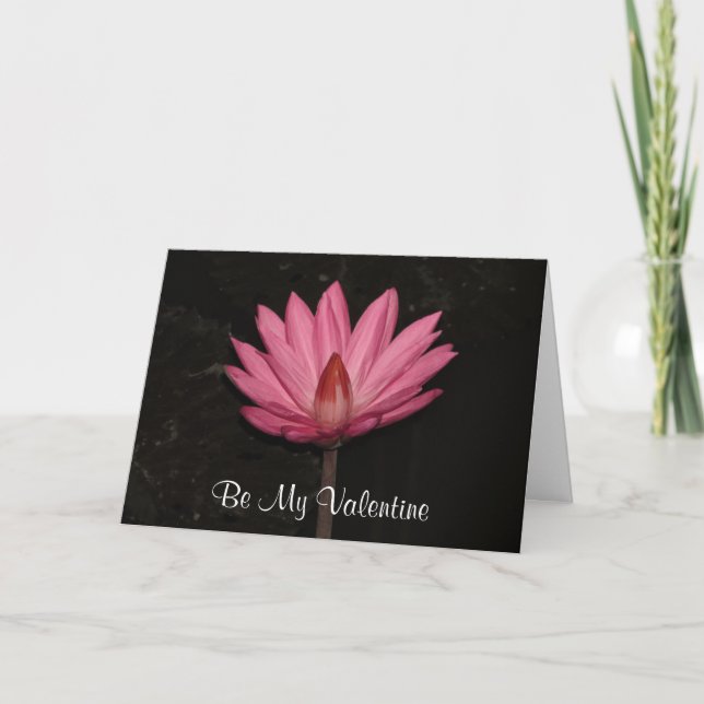 Cartes Pour Fêtes Annuelles valentines de lotus (Devant)