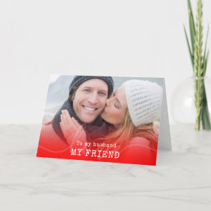 Cartes Pour Fêtes Annuelles Valentines De Photo Rouge Moderne À Mari