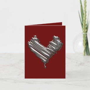 Cartes Pour Fêtes Annuelles Valentines du coeur d'argent foncé