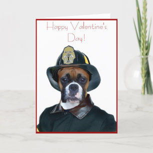 Cartes Pour Fêtes Annuelles Valentine's Fireman boxer