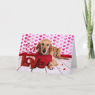 Cartes Pour Fêtes Annuelles Valentines - Golden Retriever - JJ