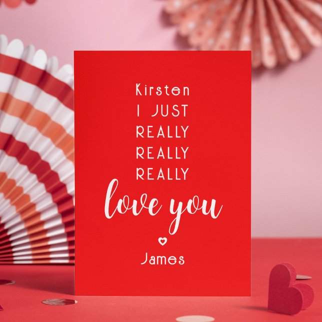 Cartes Pour Fêtes Annuelles Valentines Jour Amour Drôle Vous Nom Personnalisé (Créateur téléchargé)