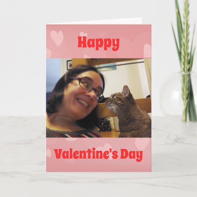 Cartes Pour Fêtes Annuelles Valentines Jour Chien Chat Papa Maman Photo (Devant)