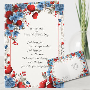 Cartes Pour Fêtes Annuelles Valentines Jour de l'amitié florale Christian