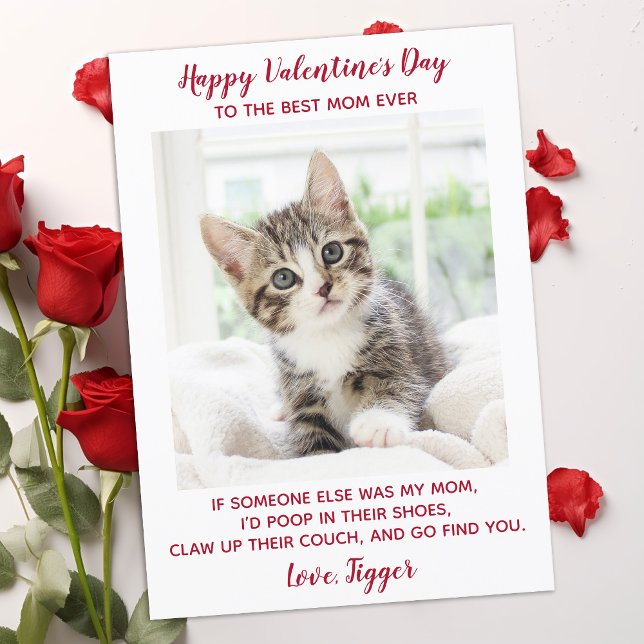 Cartes Pour Fêtes Annuelles Valentines Jour Meilleure Maman Jamais Personnalis (Créateur téléchargé)