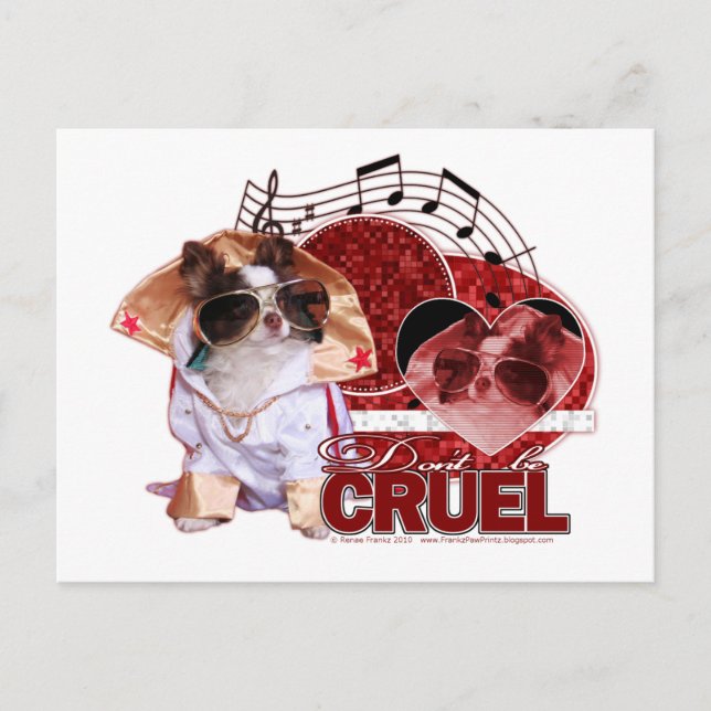 Cartes Pour Fêtes Annuelles Valentines - Ne Soyez Cruel - Chihuahua - Gizmo (Devant)