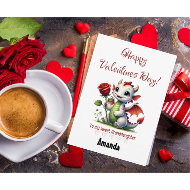 Cartes Pour Fêtes Annuelles Valentines personnalisées Jour Petite-fille (Créateur téléchargé)