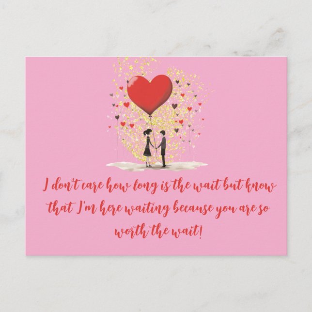 Cartes Pour Fêtes Annuelles Valentines Prison Prison Longue Distance Coeurs Co (Devant)
