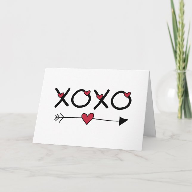Cartes Pour Fêtes Annuelles Valentines XOXO (Devant)