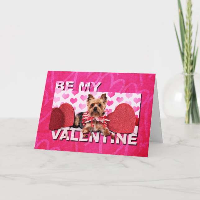 Cartes Pour Fêtes Annuelles Valentines - Yorkie - lutin (Devant)