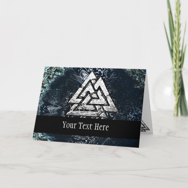 Cartes Pour Fêtes Annuelles Valknut~ (Wavy) (Devant)