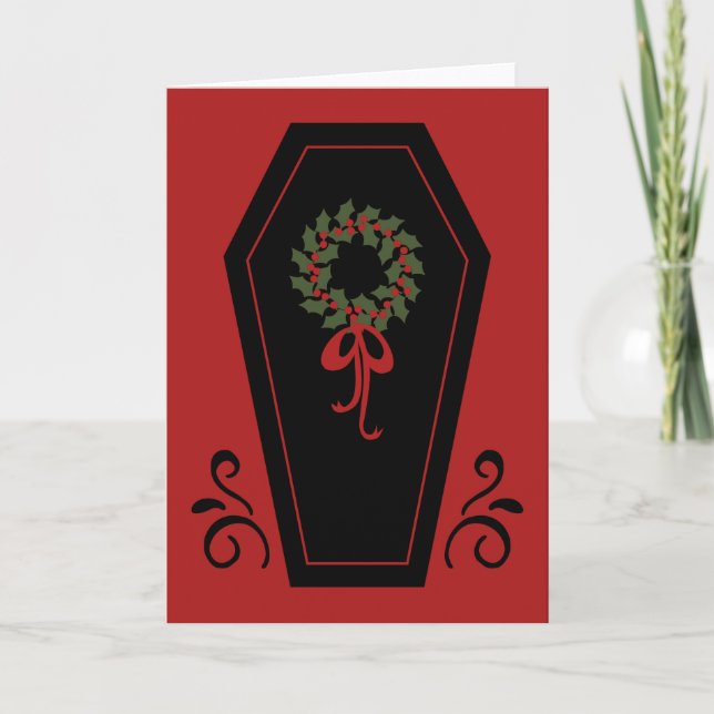 Cartes Pour Fêtes Annuelles Vampire Holiday Coffin (Devant)