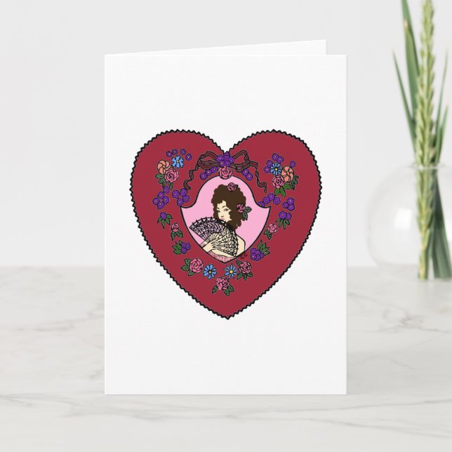Cartes Pour Fêtes Annuelles Vampire Lady Valentine Brunette (Devant)