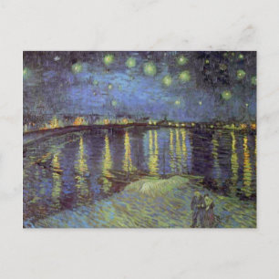 Cartes Pour Fêtes Annuelles Van Gogh Nuit étoilée sur Rhône