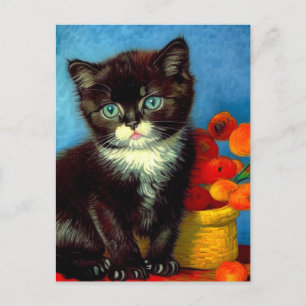 Cartes Pour Fêtes Annuelles Van Gogh Tuxedo Cat
