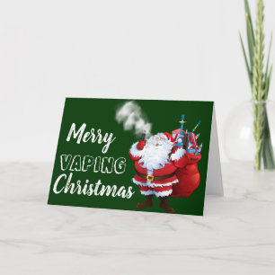 Cartes Pour Fêtes Annuelles VAPE   Joyeux Noël Père Noël Vaping