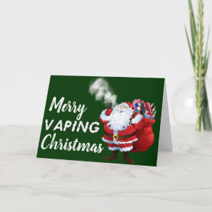 Cartes Pour Fêtes Annuelles VAPE   Joyeux Vaping Père Noël Christmas Holiday C