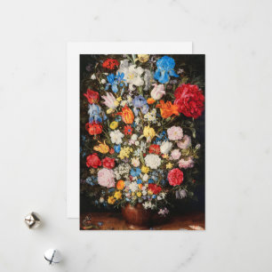 Cartes Pour Fêtes Annuelles Vase de fleurs avec bijoux, pièces et coquilles, 1