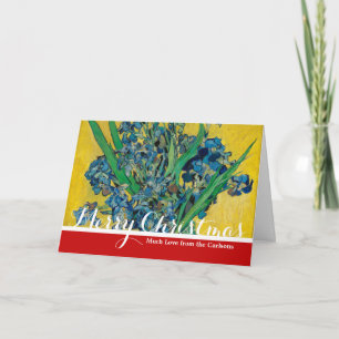 Cartes Pour Fêtes Annuelles Vase Van Gogh avec Iris Classic Impressionnisme
