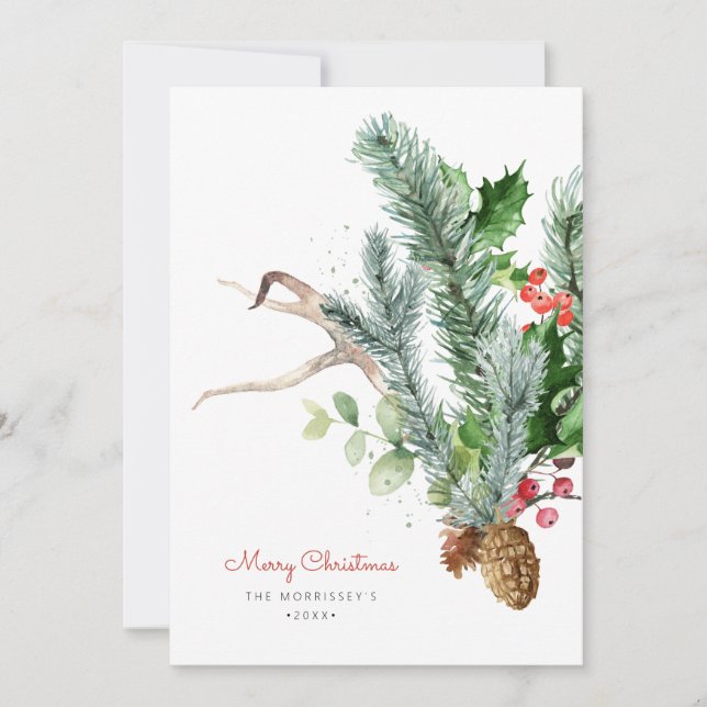 Cartes Pour Fêtes Annuelles Végétation botanique d'hiver (Devant)
