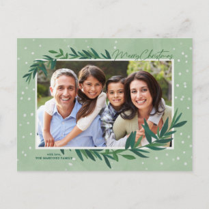 Cartes Pour Fêtes Annuelles Végétation botanique moderne Photo Joyeux Noël