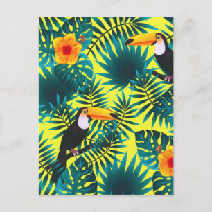 Cartes Pour Fêtes Annuelles Végétation d'été Foliage de la Jungle tropicale To