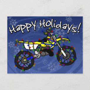 Cartes Pour Fêtes Annuelles Vélo Jaune de Noël