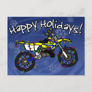 Cartes Pour Fêtes Annuelles Vélo Jaune de Noël