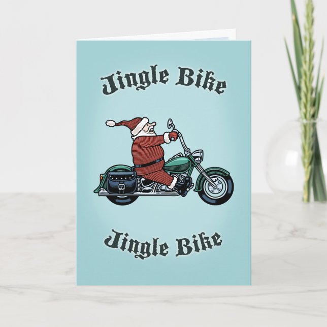 Cartes Pour Fêtes Annuelles Vélo Jingle (Devant)