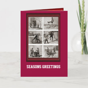 Cartes Pour Fêtes Annuelles Vélo vintage