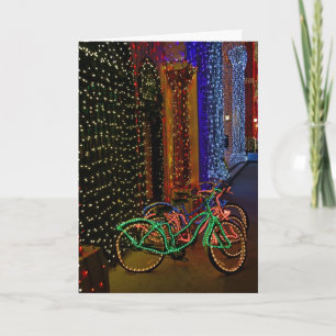 Cartes Pour Fêtes Annuelles vélos dans les lumières