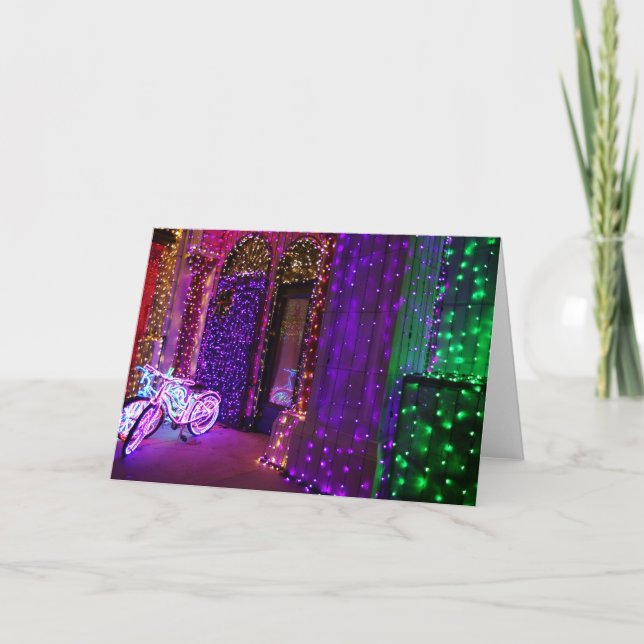 Cartes Pour Fêtes Annuelles Vélos violets (Devant)