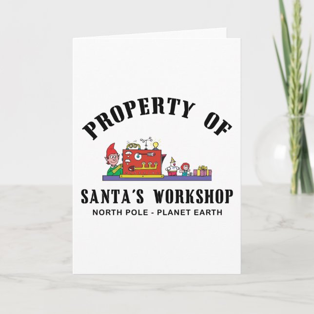 Cartes Pour Fêtes Annuelles Venin de Property of Santa (Devant)